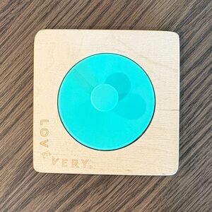Lovevery Wooden Single Piece Puzzle Toy - Teal